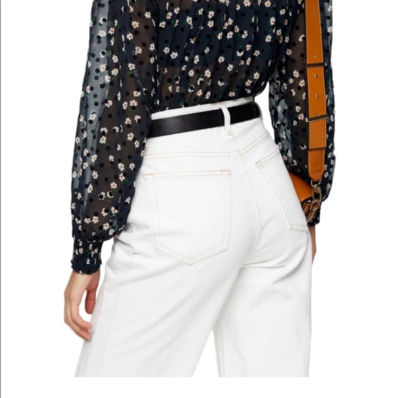 TopShop polka dot floral button up - Picture 3 of 6